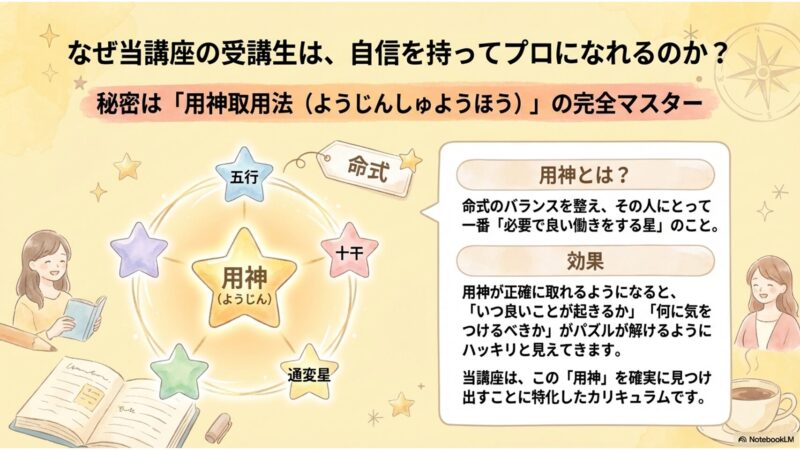 学びのキーポイントは用神取用法
