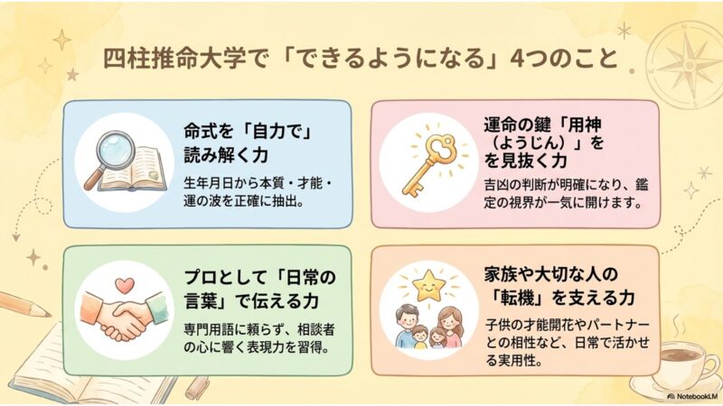 四柱推命大学学びのポイント