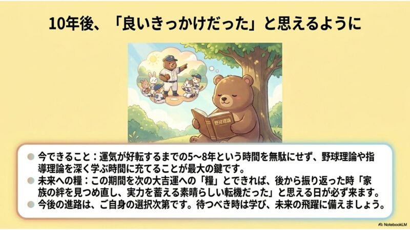 10年後、良いきっかけだったと思えるように