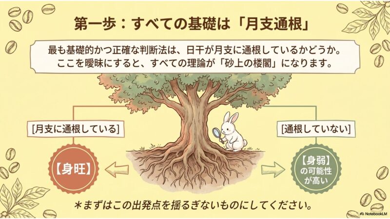 第一歩：すべての基礎は月支通根