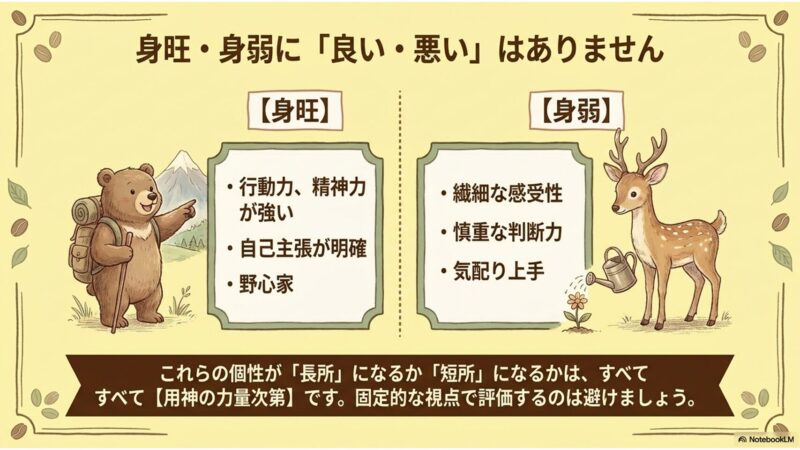 身旺・身弱に良い悪いはない