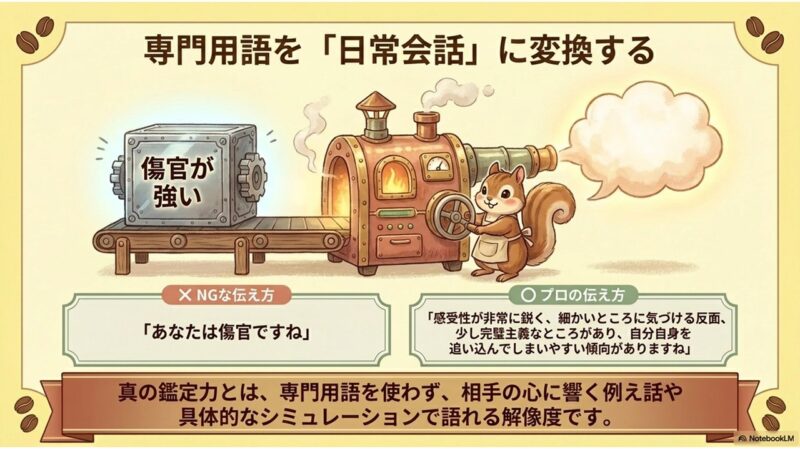 専門用語を日常会話に変換する