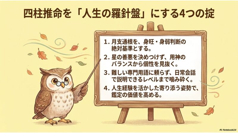四柱推命を人生の羅針盤にする4つの掟