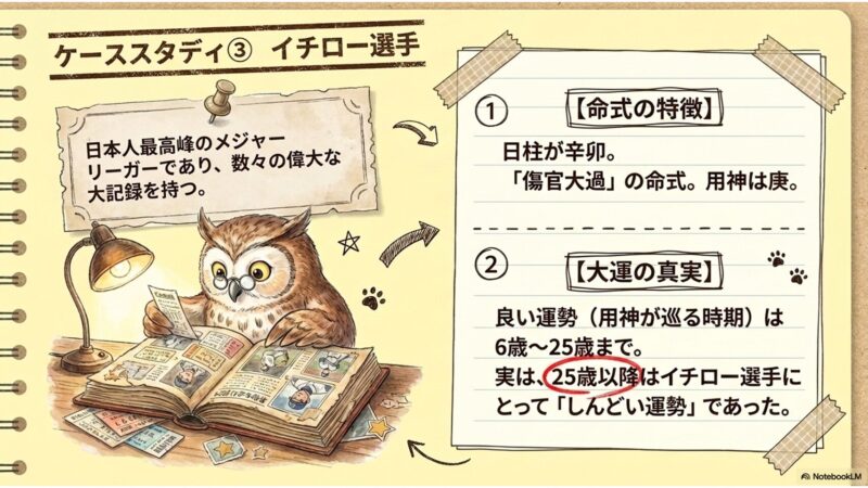 ケーススタディ③ イチロー選手の命式と大運