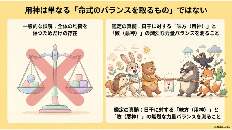 用神は単なる命式のバランスを取るものではない