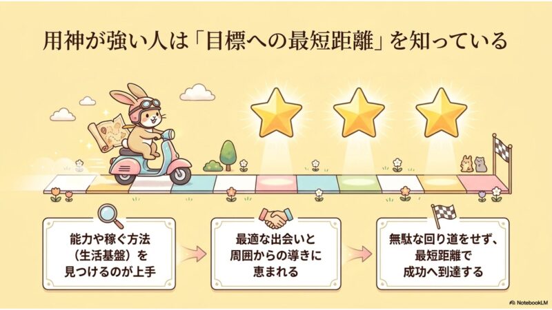 用神が強い人は目標への最短距離を知っている