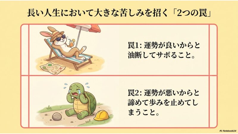 長い人生において大きな苦しみを招く2つの罠