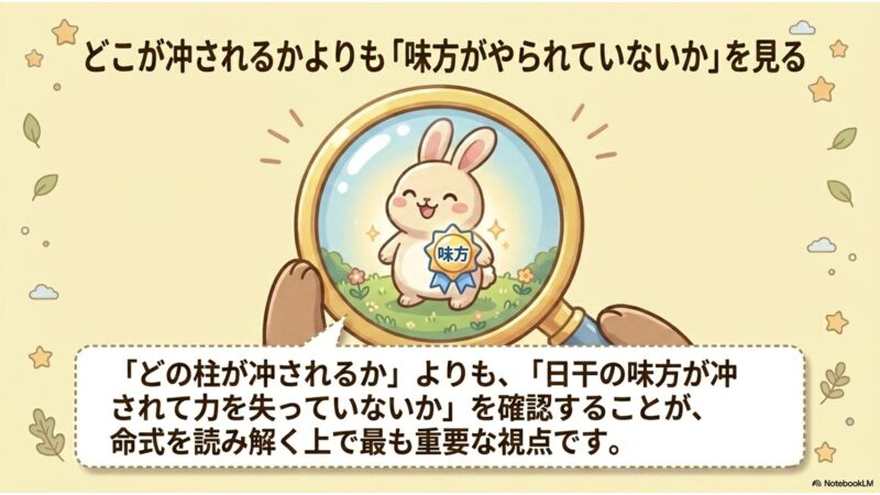 どこが冲されるかよりも味方がやられていないかを見る