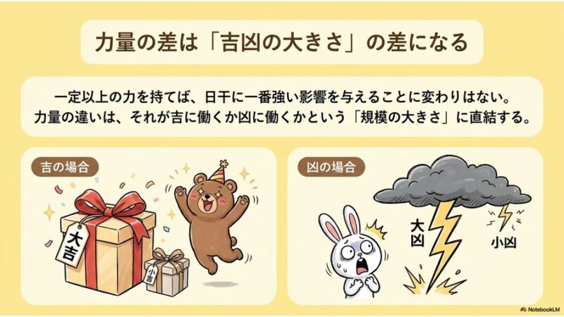 力量の差は吉凶の大きさの差になる