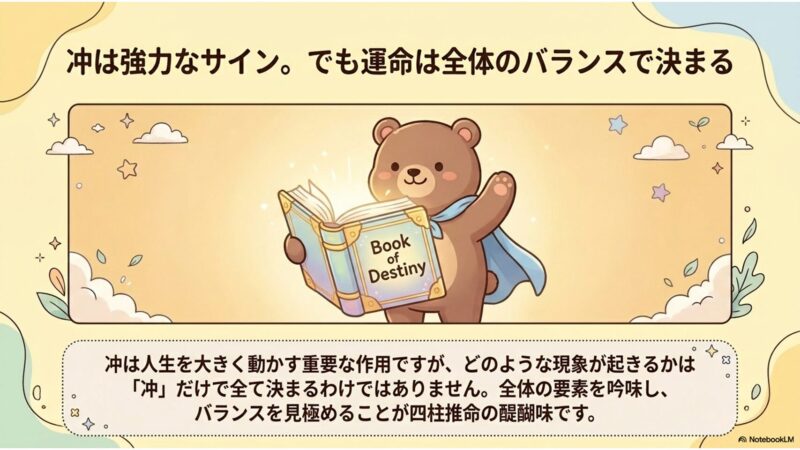 冲は強力なサイン。でも運命は全体のバランスで決まる