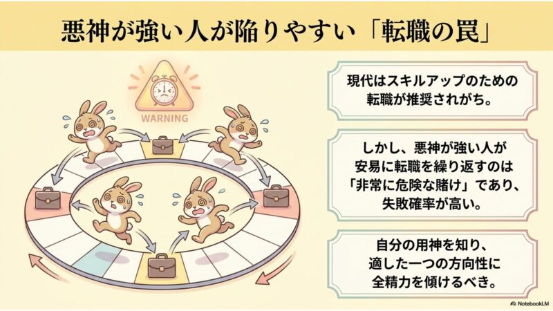 悪神が強い人が陥りやすい転職の罠