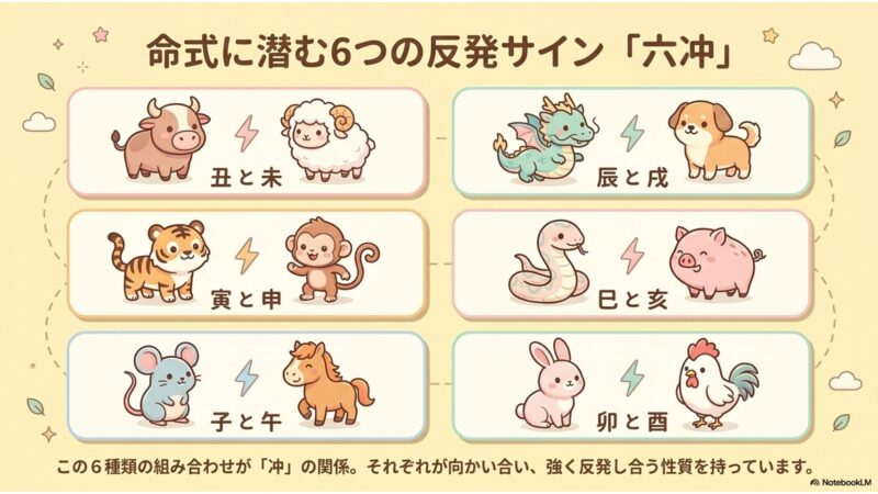 命式に潜む6つの反発サイン六冲