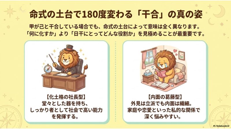 命式の土台で180度変わる干合の真の姿