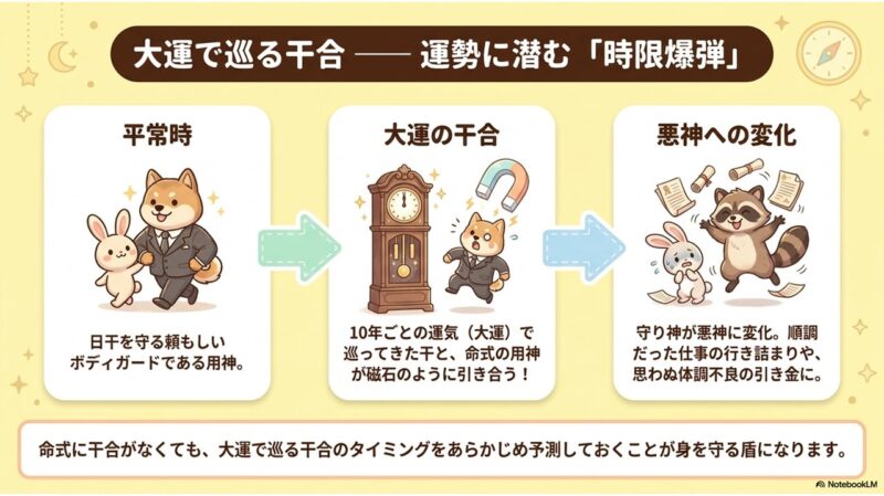 大運で巡る干合は時限爆弾
