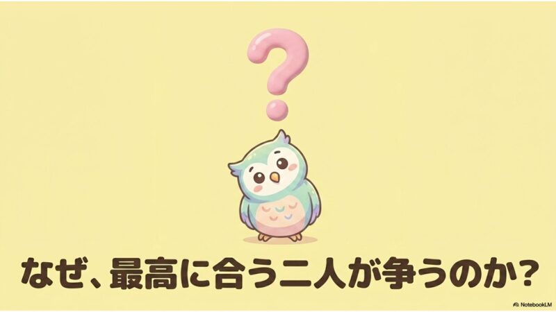 なぜ、最高に合う二人が争うのか?