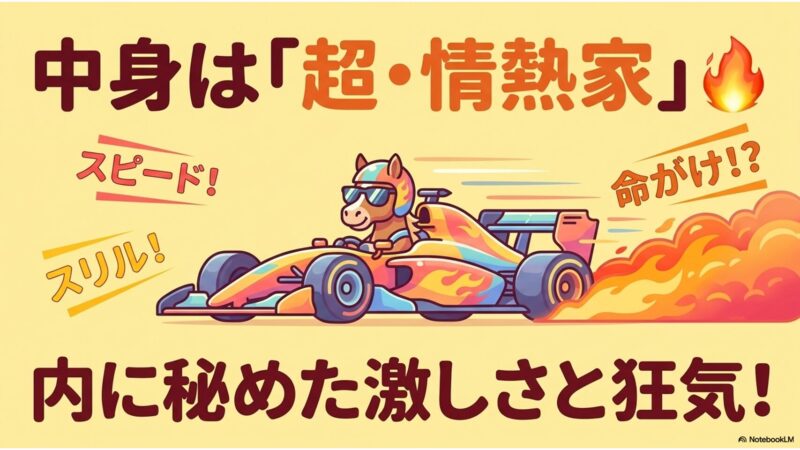 中身は超・情熱家、内に秘めた激しさと狂気