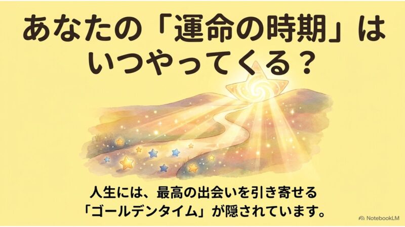 あなたの運命の時期はいつやってくる?