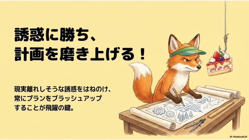 誘惑に勝ち、計画を磨き上げる
