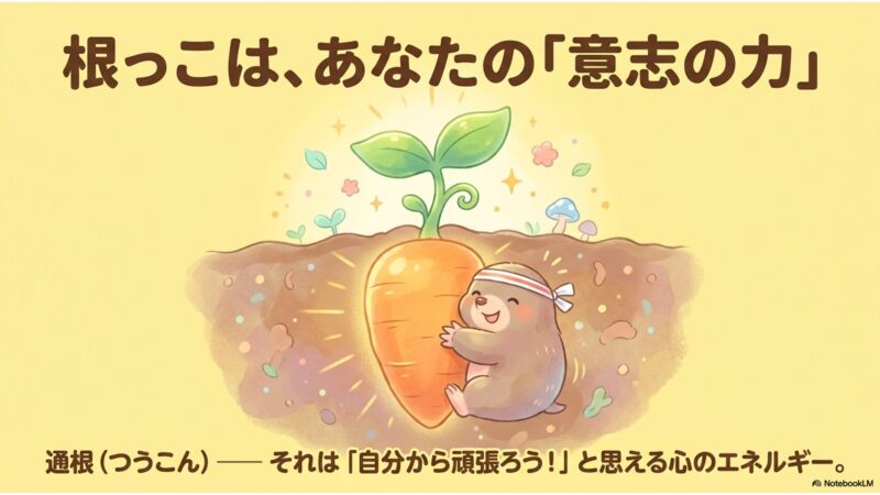 通根=意志の力