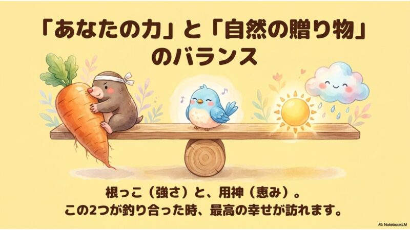 あなたの力と自然の贈り物のバランス