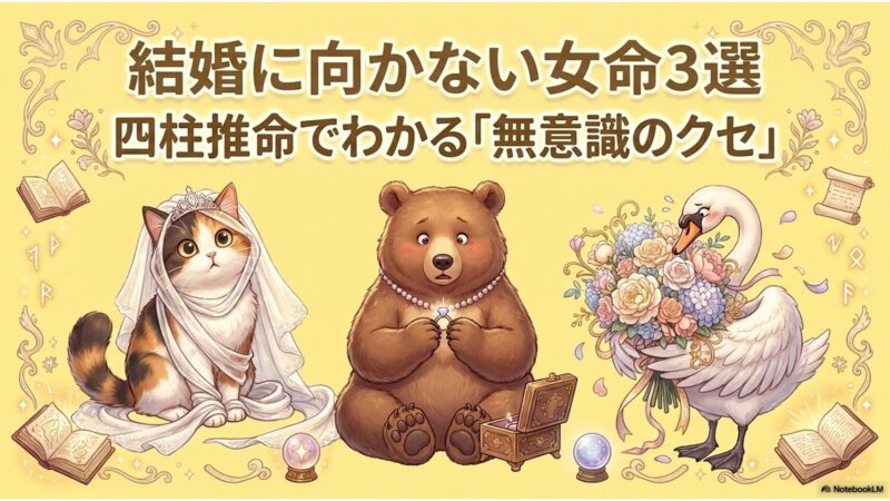 結婚に向かない女命3選|四柱推命でわかる無意識のクセ