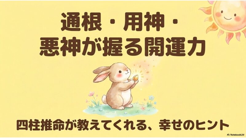 通根・用神・悪神が握る開運力
