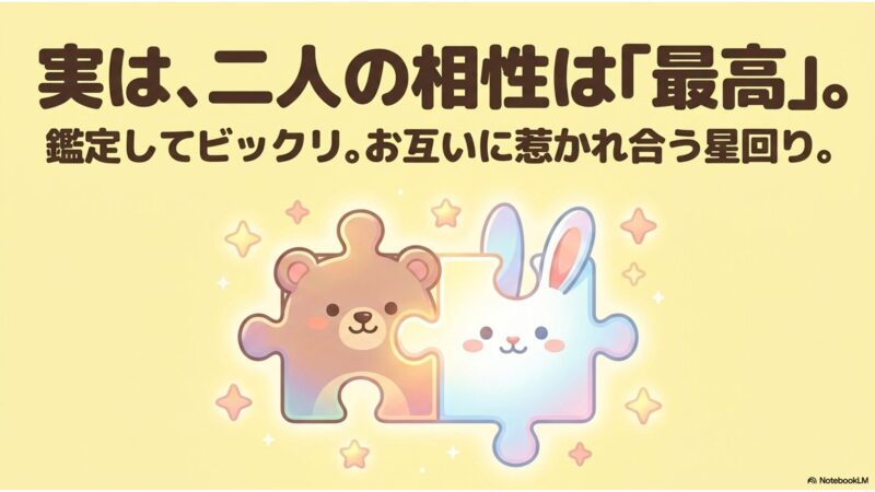 実は、二人の相性は最高。鑑定してビックリ、お互いに惹かれ合う星回り