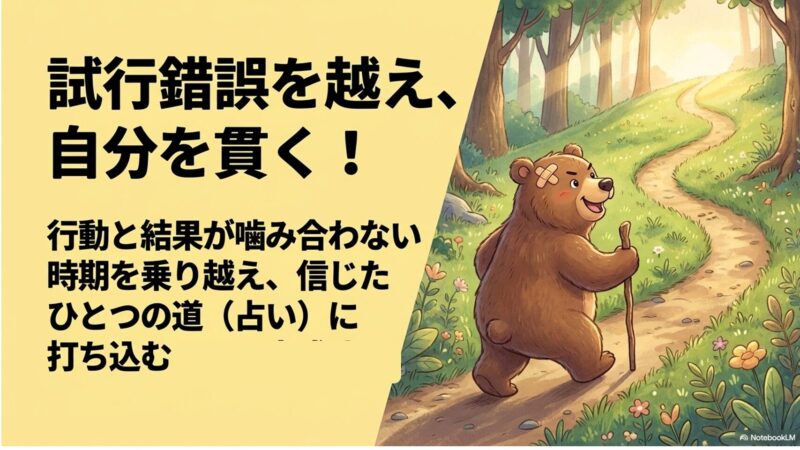 試行錯誤を越え、自分を貫く