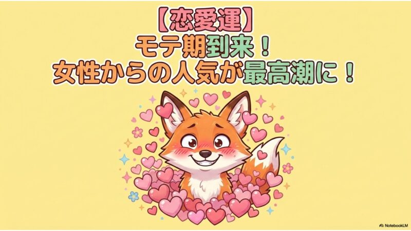 恋愛運|モテ期到来!女性からの人気が最高潮に