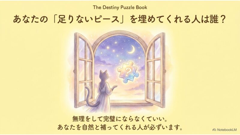 あなたの足りないピースを埋めてくれる人は誰?