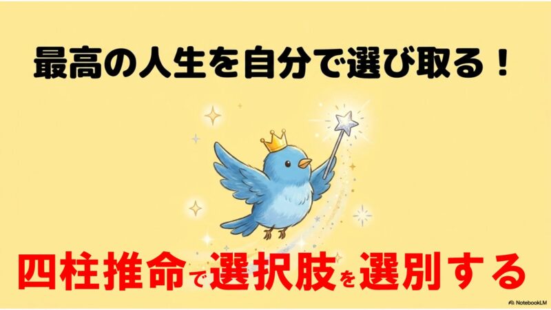 最高の人生を自分で選び取る!四柱推命で選択肢を選別する