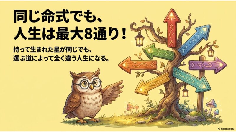 同じ命式でも、人生は最大8通り!