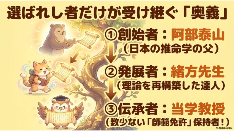 直弟子制度と師範免許の意味の図解