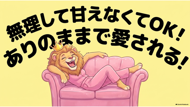 無理して甘えなくてOK！ありのままで愛される