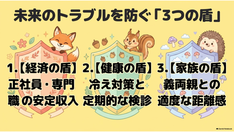 未来のトラブルを防ぐ3つの盾