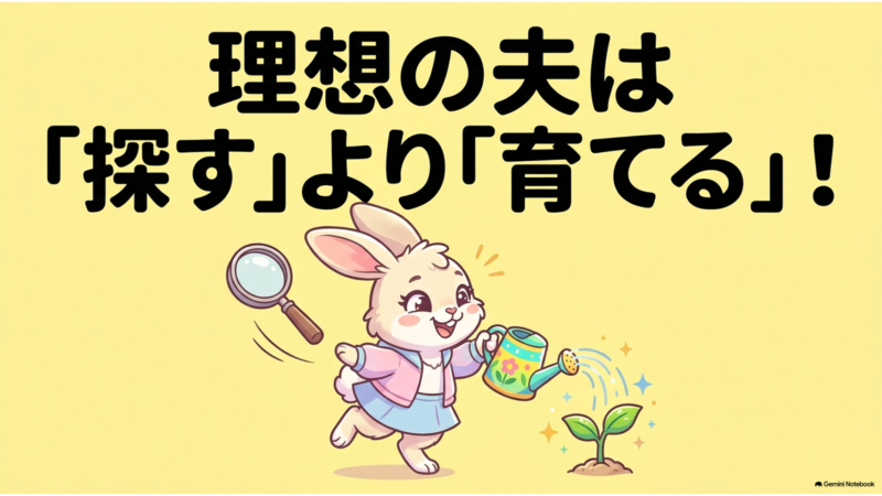 理想の夫は「探す」より「育てる」！