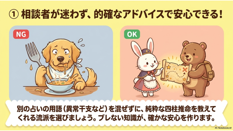別の占いの用語(異常干支)を混ぜる流派はNG