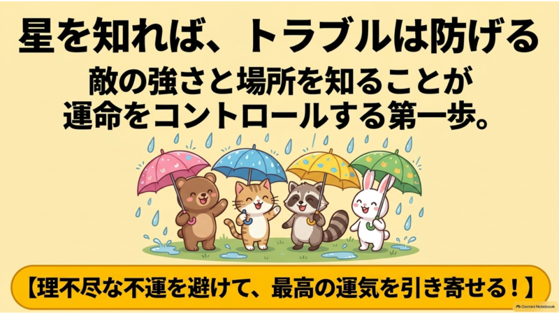 星を知れば、トラブルは防げる