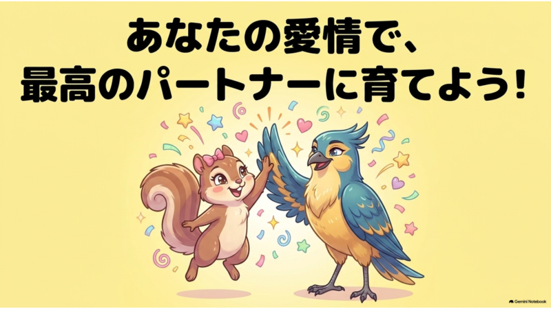 あなたの愛情で、最高のパートナーに育てよう