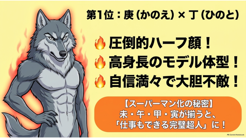 第1位庚×丁、火金相剋の魅力