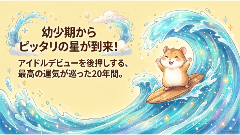 幼少期からピッタリの星が到来 アイドルデビューを後押しする最高の運気が巡った20年間