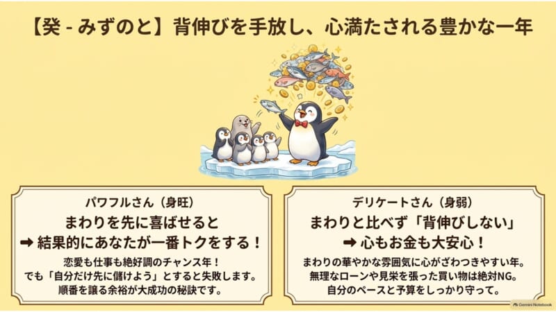 癸日干の2027年丁未年の運勢 身旺と身弱