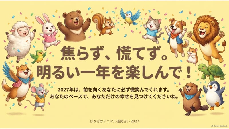 焦らず慌てず明るい一年を楽しんで