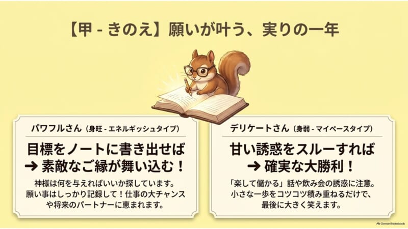 甲日干の2027年丁未年の運勢 身旺と身弱